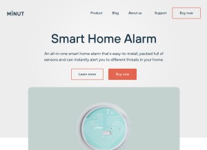 How minut.com looks like on a tablet such as an iPad.