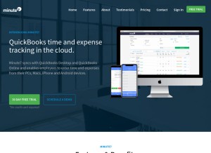 How minute7.com looks like on a tablet such as an iPad.
