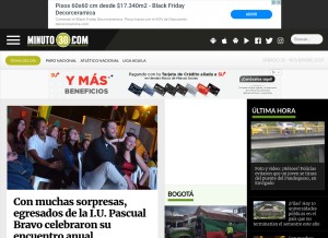 How minuto30.com looks like on a tablet such as an iPad.