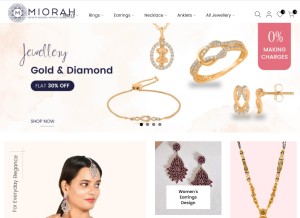 How miorah.com looks like on a tablet such as an iPad.