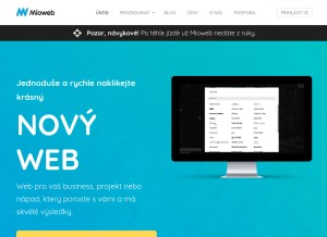 How mioweb.cz looks like on a tablet such as an iPad.
