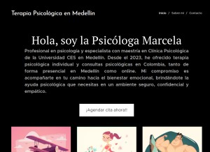 How mipsicologa.webnode.com.co looks like on a tablet such as an iPad.