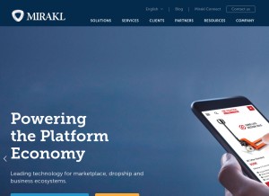 How mirakl.net looks like on a tablet such as an iPad.