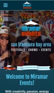 How miramarevents.com looks like on a mobile device such as an iPhone.