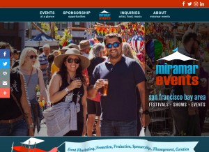 How miramarevents.com looks like on a tablet such as an iPad.