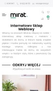How mirat.eu looks like on a mobile device such as an iPhone.