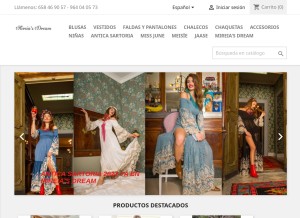 How mireiasdream.com looks like on a tablet such as an iPad.