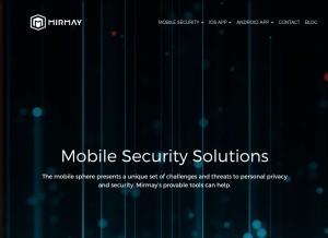 How mirmay.com looks like on a tablet such as an iPad.