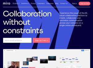 How miro.com looks like on a tablet such as an iPad.