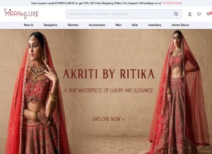 How mirrawluxe.com looks like on a tablet such as an iPad.