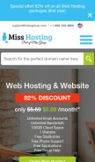 How misshosting.com looks like on a mobile device such as an iPhone.