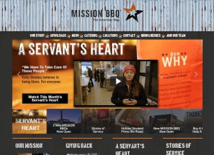 How mission-bbq.com looks like on a tablet such as an iPad.
