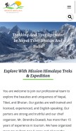 How missionhimalayatreks.com looks like on a mobile device such as an iPhone.