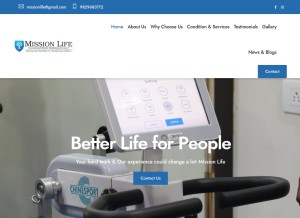 How missionliferehab.com looks like on a tablet such as an iPad.