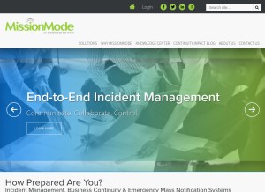 How missionmode.com looks like on a tablet such as an iPad.