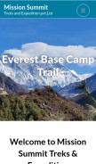 How missionsummittreks.com looks like on a mobile device such as an iPhone.
