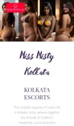 How missmistykolkata.com looks like on a mobile device such as an iPhone.