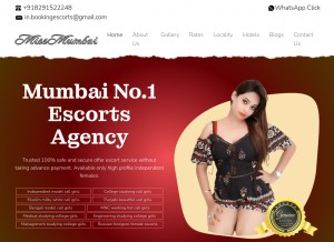 How missmumbai.com looks like on a tablet such as an iPad.