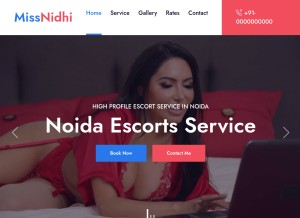 How missnidhi.co.in looks like on a tablet such as an iPad.