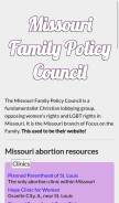 How missourifamily.org looks like on a mobile device such as an iPhone.