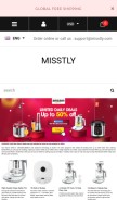How misstly.com looks like on a mobile device such as an iPhone.