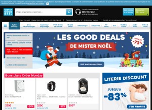 How mistergooddeal.com looks like on a tablet such as an iPad.