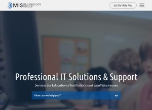How mistg.com looks like on a tablet such as an iPad.