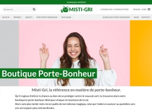 How misti-gri.com looks like on a tablet such as an iPad.