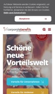 How mitarbeiterangebote.de looks like on a mobile device such as an iPhone.