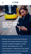 How mitel.io looks like on a mobile device such as an iPhone.