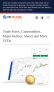 How mitrade.com looks like on a mobile device such as an iPhone.