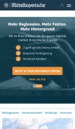 How mittelbayerische.de looks like on a mobile device such as an iPhone.