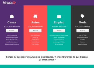 How mitula.mx looks like on a tablet such as an iPad.
