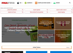 How miuiarena.com looks like on a tablet such as an iPad.