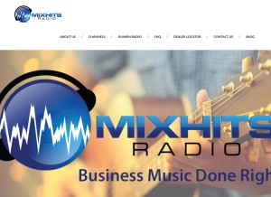 How mixhits.com looks like on a tablet such as an iPad.