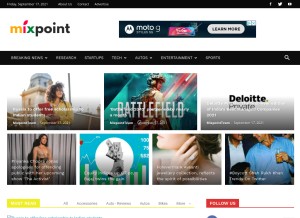 How mixpoint.in looks like on a tablet such as an iPad.