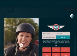 How mjfortexas.com looks like on a tablet such as an iPad.