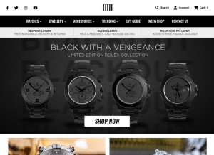 How mjjwatches.com looks like on a tablet such as an iPad.