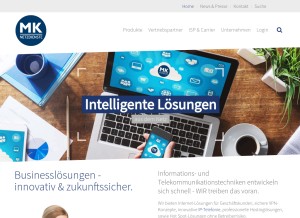 How mk.de looks like on a tablet such as an iPad.