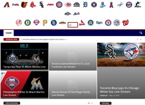 How mlbtime.com looks like on a tablet such as an iPad.