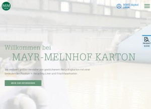 How mm-karton.com looks like on a tablet such as an iPad.