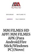 How mmfilmesbaixar.com looks like on a mobile device such as an iPhone.