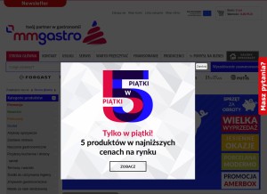 How mmgastro.pl looks like on a tablet such as an iPad.