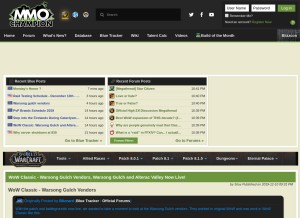 How mmo-champion.com looks like on a tablet such as an iPad.