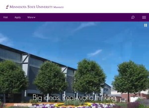 How mnsu.edu looks like on a tablet such as an iPad.