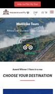How moafrikatours.com looks like on a mobile device such as an iPhone.