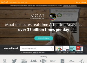 How moat.com looks like on a tablet such as an iPad.
