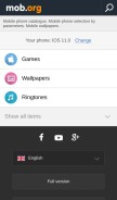 How mob.org looks like on a mobile device such as an iPhone.