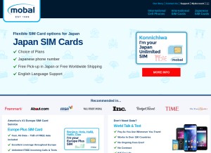 How mobal.com looks like on a tablet such as an iPad.