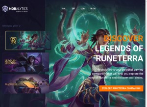 How mobalytics.gg looks like on a tablet such as an iPad.